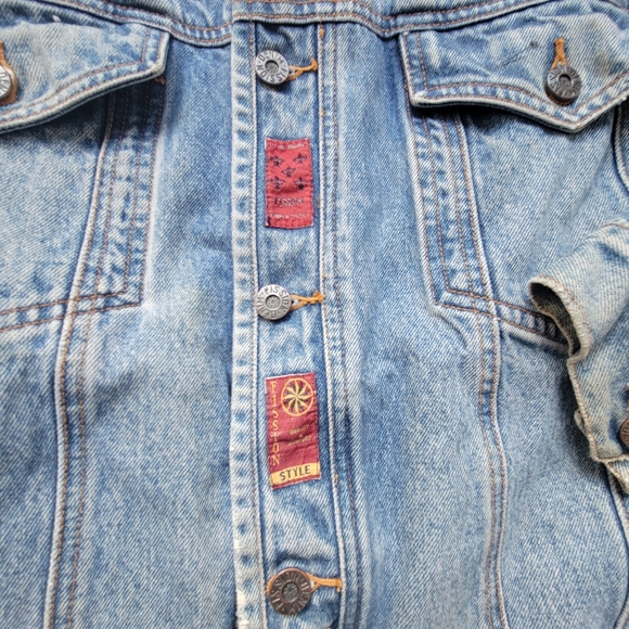 Vintage fission denim mens Jean jacket large - Picture 3 of 9